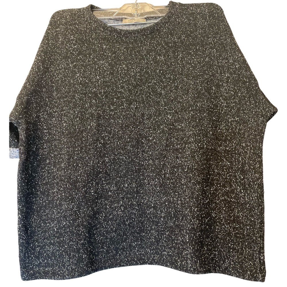 Zara Black and White Crew Neck Sweater